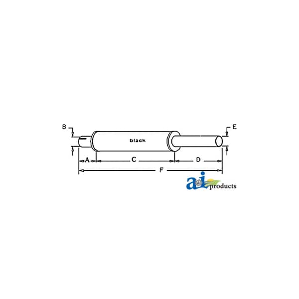 Muffler 50.5" x6" x5.5"